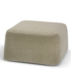 Pouf Nuda grigio a taglio quadrato di Simone Micheli