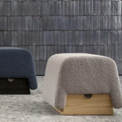 Pouf Onigiri grigio perla