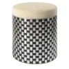 Pouf ottico nero Vesta