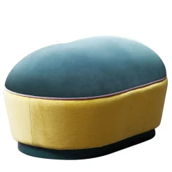 Pouf ovale in tessuto policromo Lepouf di Giuseppe Dicecca #1