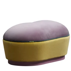 Pouf ovale in tessuto policromo Lepouf di Giuseppe Dicecca #2
