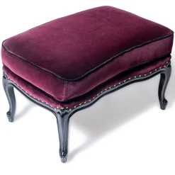 Pouf Pauline in Velluto Bordeaux