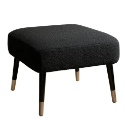 Pouf Pauline Tea in tessuto nero