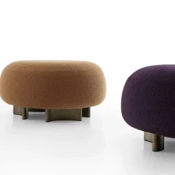 Pouf Punto e Virgola color caramello