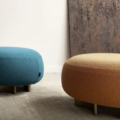 Pouf Punto e Virgola color caramello