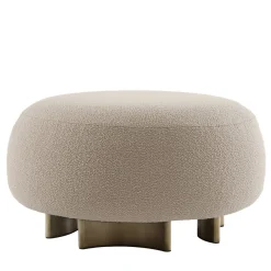 Pouf Punto e Virgola con Finitura Cipria