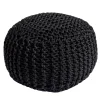 Pouf quadrato in&outdoor Alyssa black