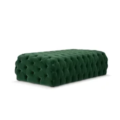 Pouf Rettangolare Capitonn� Malvina Ombra Smeraldo in Velluto
