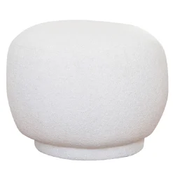 Pouf rotondo bianco Bombo della Collezione Riviera