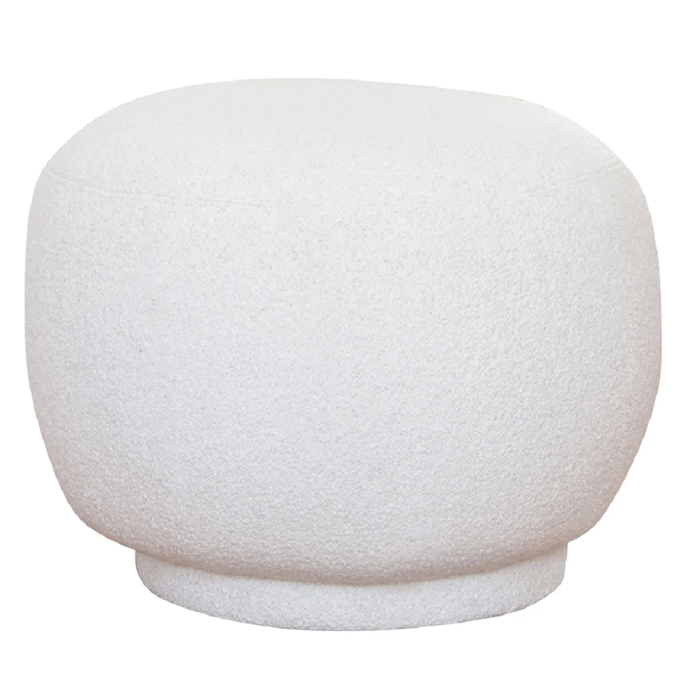 Pouf rotondo bianco Bombo della Collezione Riviera