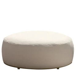Pouf rotondo bianco Scacco di Ludovica & Roberto Palomba