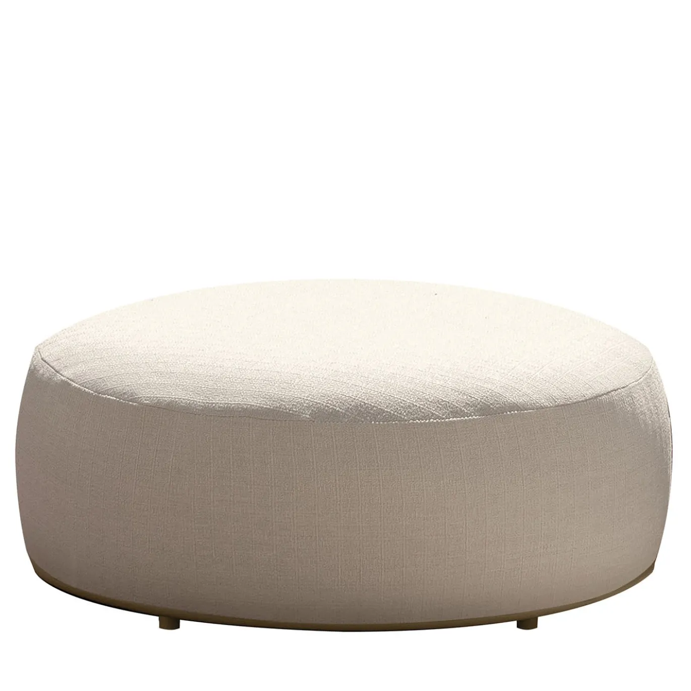 Pouf rotondo bianco Scacco di Ludovica & Roberto Palomba