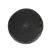 Pouf rotondo Dubai S in pelle nera