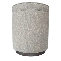 Pouf rotondo grigio Alice