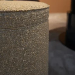 Pouf rotondo grigio Alice