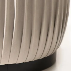 Pouf rotondo Margot bianco panna