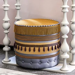 Pouf rotondo patchwork