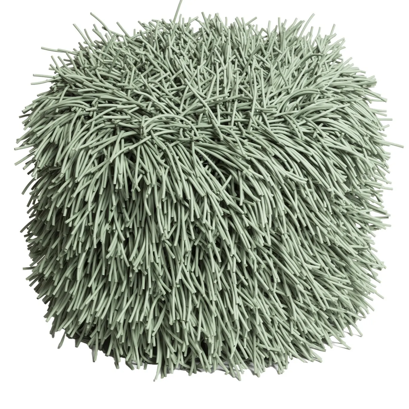 Pouf rotondo Porcupine verde salvia