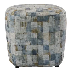 Pouf Squadrato Alicudi con Motivo Geometrico Multicolore