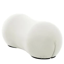 Pouf Tato Bonbon in tessuto tecnico bianco