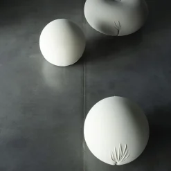 Pouf Tatone in tessuto tecnico bianco