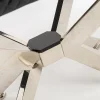 Pouf Trapezio in pelle nera trapuntata