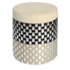 Pouf Vesta nero e oro