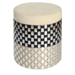 Pouf Vesta nero e oro