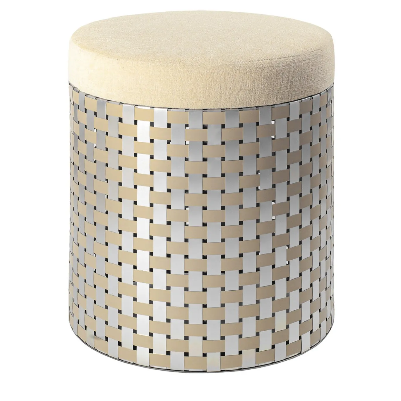 Pouf Vesta Optical Gold