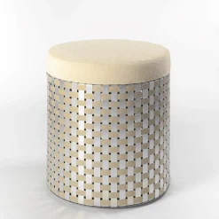 Pouf Vesta Optical Gold