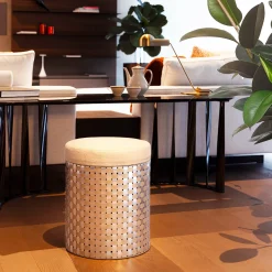 Pouf Vesta Optical Gold