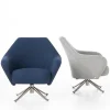 P32 Poltrona girevole blu di Osvaldo Borsani