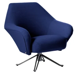 P32 Poltrona girevole blu di Osvaldo Borsani