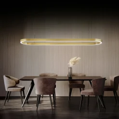 Profilo Progetto 3 LEV Lampadario in oro satinato
