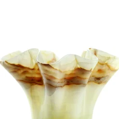 PV05 Vaso scultoreo in onice bianco