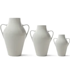 Quartara Vaso in Ceramica Bianca (H 40 cm | 15.7