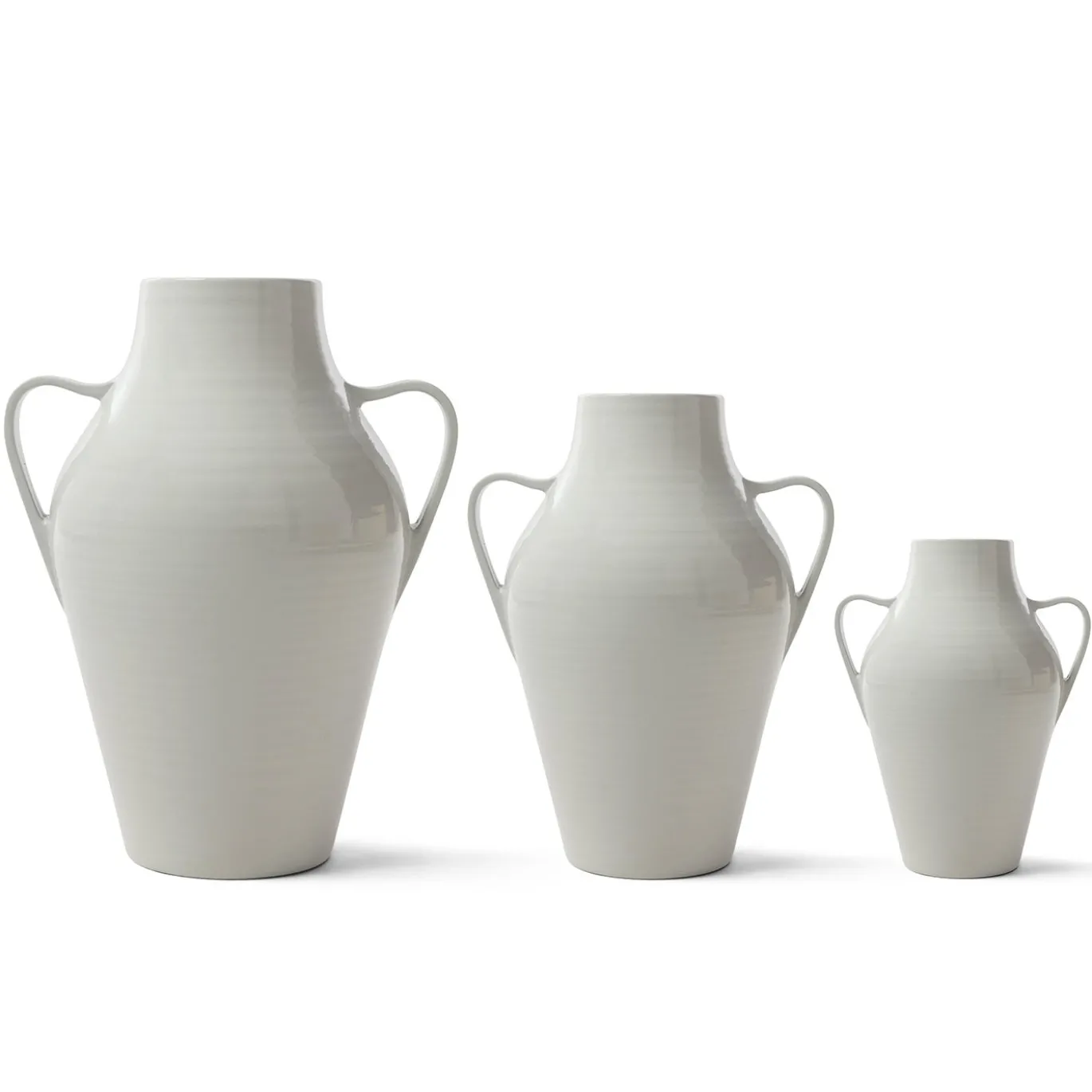Quartara Vaso in Ceramica Bianca (H 40 cm | 15.7")