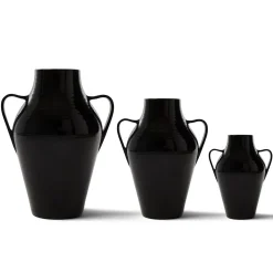 Quartara Vaso in ceramica nera (H 90 cm | 35,4")