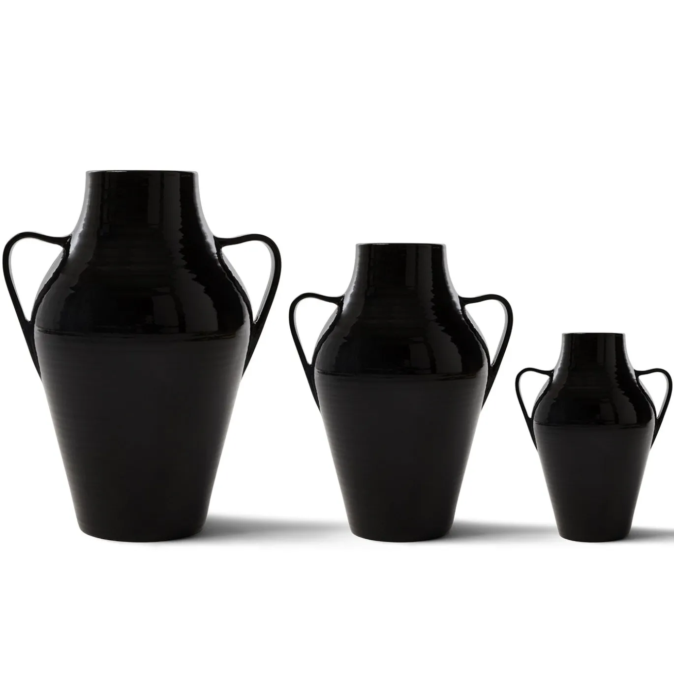 Quartara Vaso in ceramica nera (H 90 cm | 35,4")