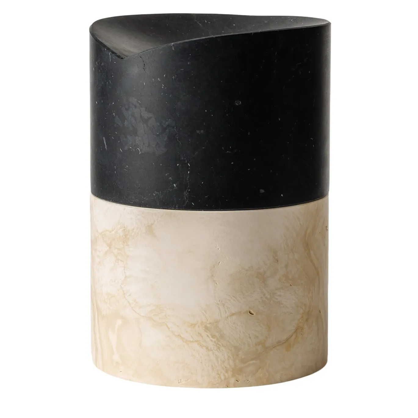 Qui e Ora Ostuni Vaso in travertino e antracite
