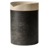 Qui e Ora Ostuni Vaso in travertino e marquina nera
