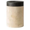 Qui e ora Vaso in marquina nera e travertino di Ostuni #2