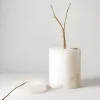 Qui e ora Vaso in onice bianco #2