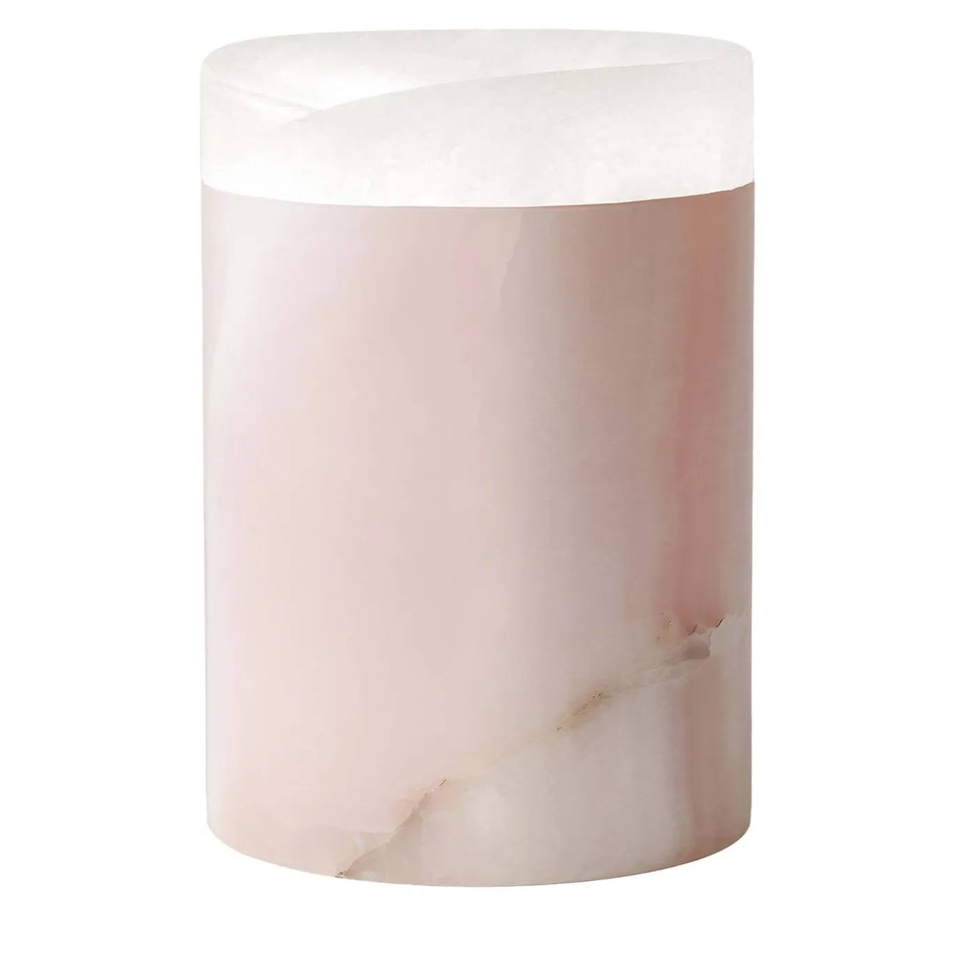 Qui e ora Vaso in onice bianco e rosa #2