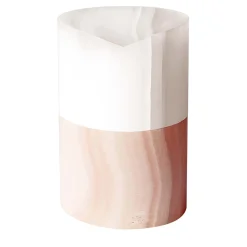Qui e ora Vaso in onice bianco e rosa #3
