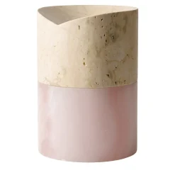 Qui e ora Vaso in onice rosa e travertino di Ostuni #2