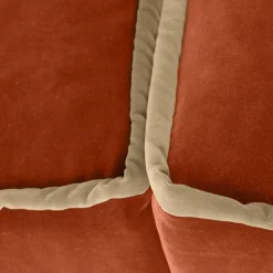 Rafaella Bio Divano angolare in velluto arancione e beige