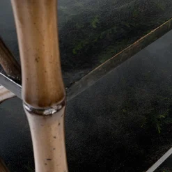 Ravello Étagère in bambù nero dipinto a mano