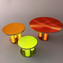 Reflective Collection - Tavolino rotondo giallo