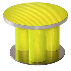 Reflective Collection - Tavolino rotondo giallo
